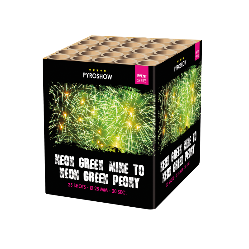 Neon Green Peony w.Green Tail & Mine