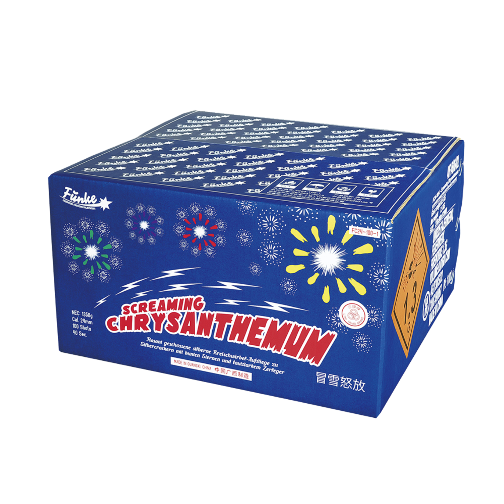 Funke Fireworks Screaming Chrysanthemum 100 shots